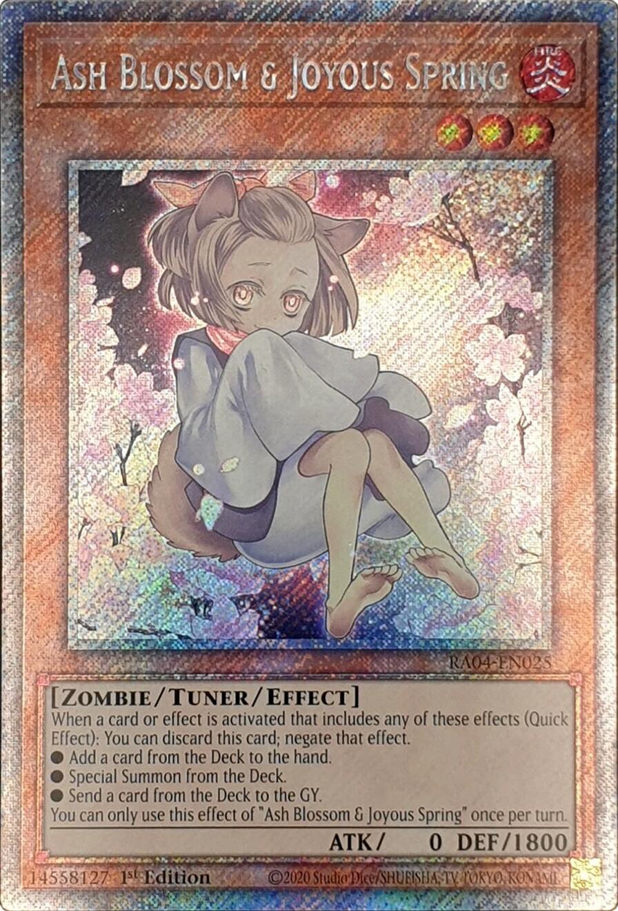 Ash Blossom & Joyous Spring (Alternate Art) [RA04-EN025] Platinum Secret Rare | Exor Games Truro