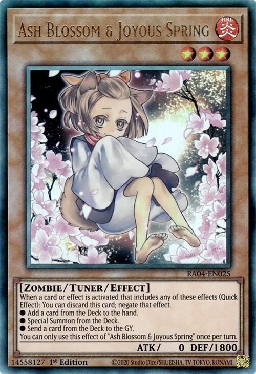 Ash Blossom & Joyous Spring (Alternate Art) [RA04-EN025] Prismatic Ultimate Rare | Exor Games Truro