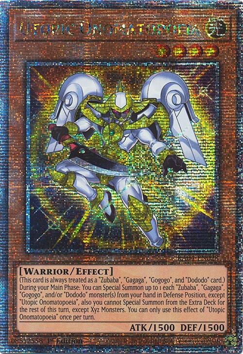 Utopic Onomatopoeia [RA04-EN028] Quarter Century Secret Rare | Exor Games Truro