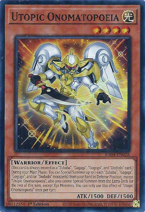Utopic Onomatopoeia [RA04-EN028] Super Rare | Exor Games Truro