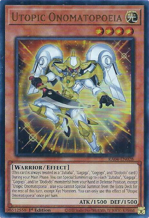 Utopic Onomatopoeia [RA04-EN028] Ultra Rare | Exor Games Truro