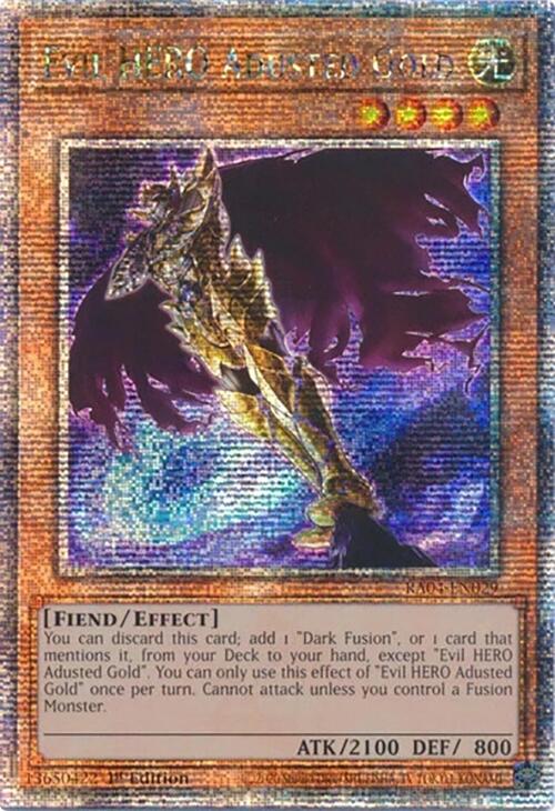 Evil HERO Adusted Gold [RA04-EN029] Quarter Century Secret Rare | Exor Games Truro