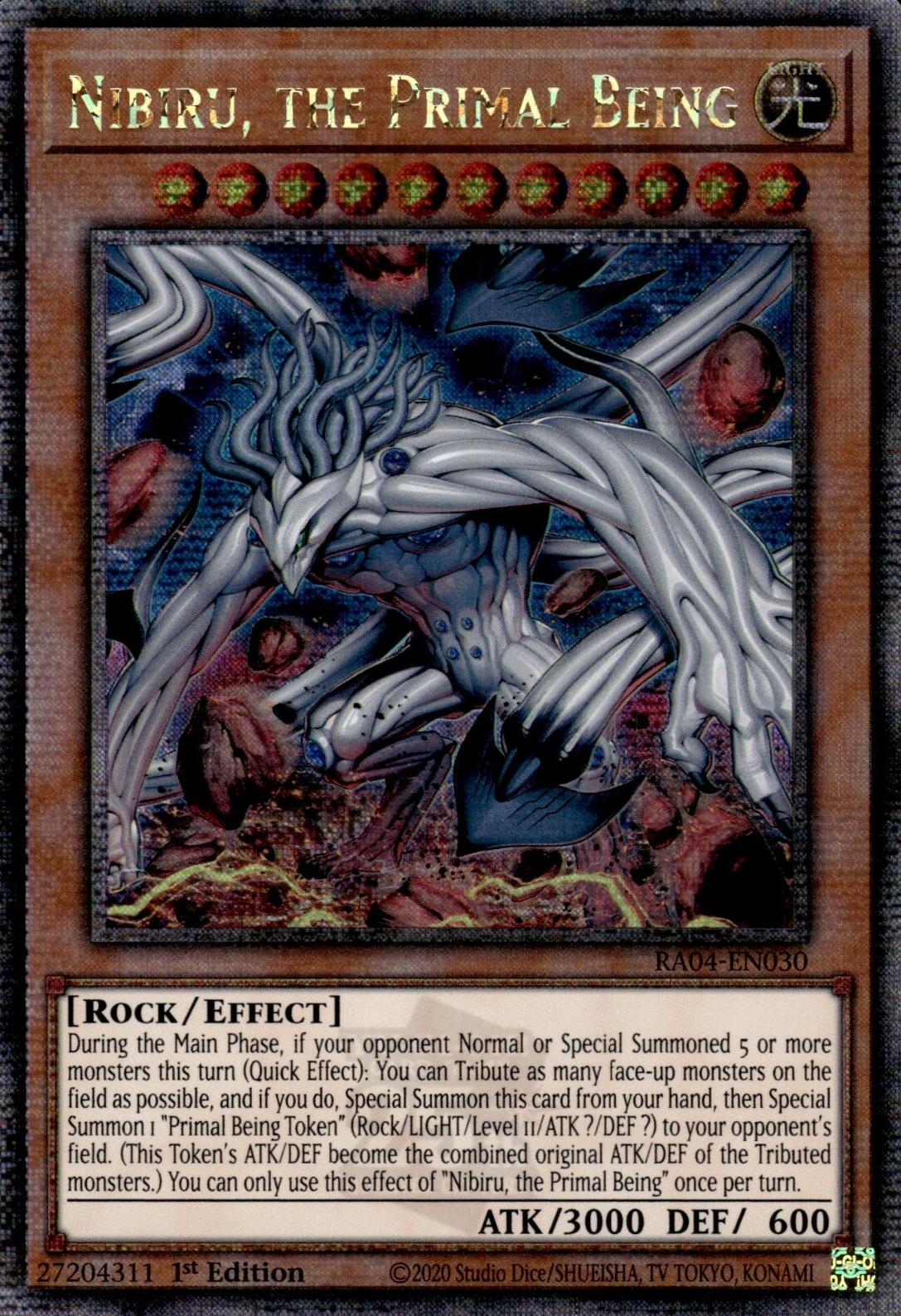 Nibiru, the Primal Being (New Art) [RA04-EN030] Quarter Century Secret Rare | Exor Games Truro