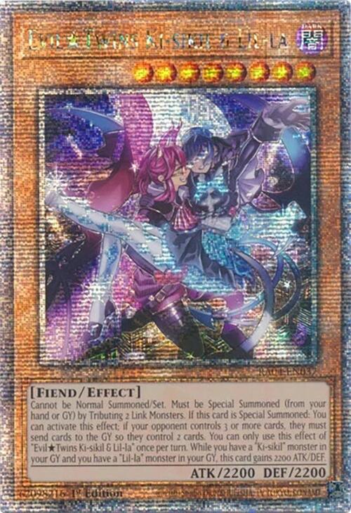 EvilTwins Ki-sikil & Lil-la [RA04-EN037] Quarter Century Secret Rare | Exor Games Truro