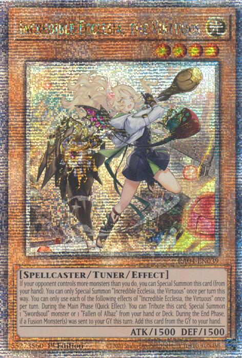 Incredible Ecclesia, the Virtuous (New Art) [RA04-EN039] Quarter Century Secret Rare | Exor Games Truro