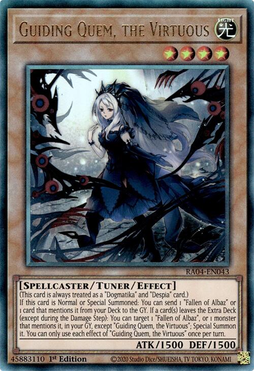 Guiding Quem, the Virtuous [RA04-EN043] Prismatic Ultimate Rare | Exor Games Truro