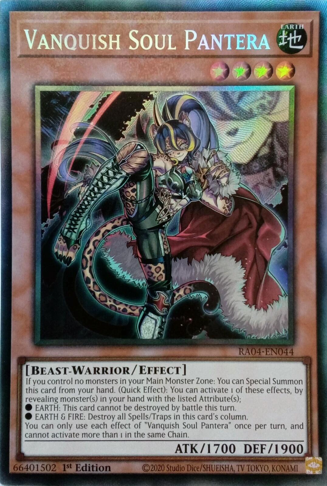 Vanquish Soul Pantera [RA04-EN044] Prismatic Collector's Rare | Exor Games Truro