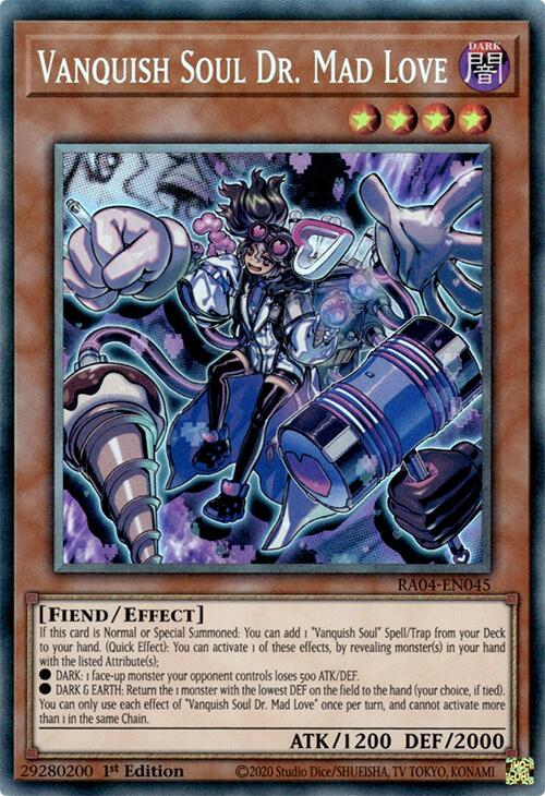 Vanquish Soul Dr. Mad Love [RA04-EN045] Prismatic Collector's Rare | Exor Games Truro