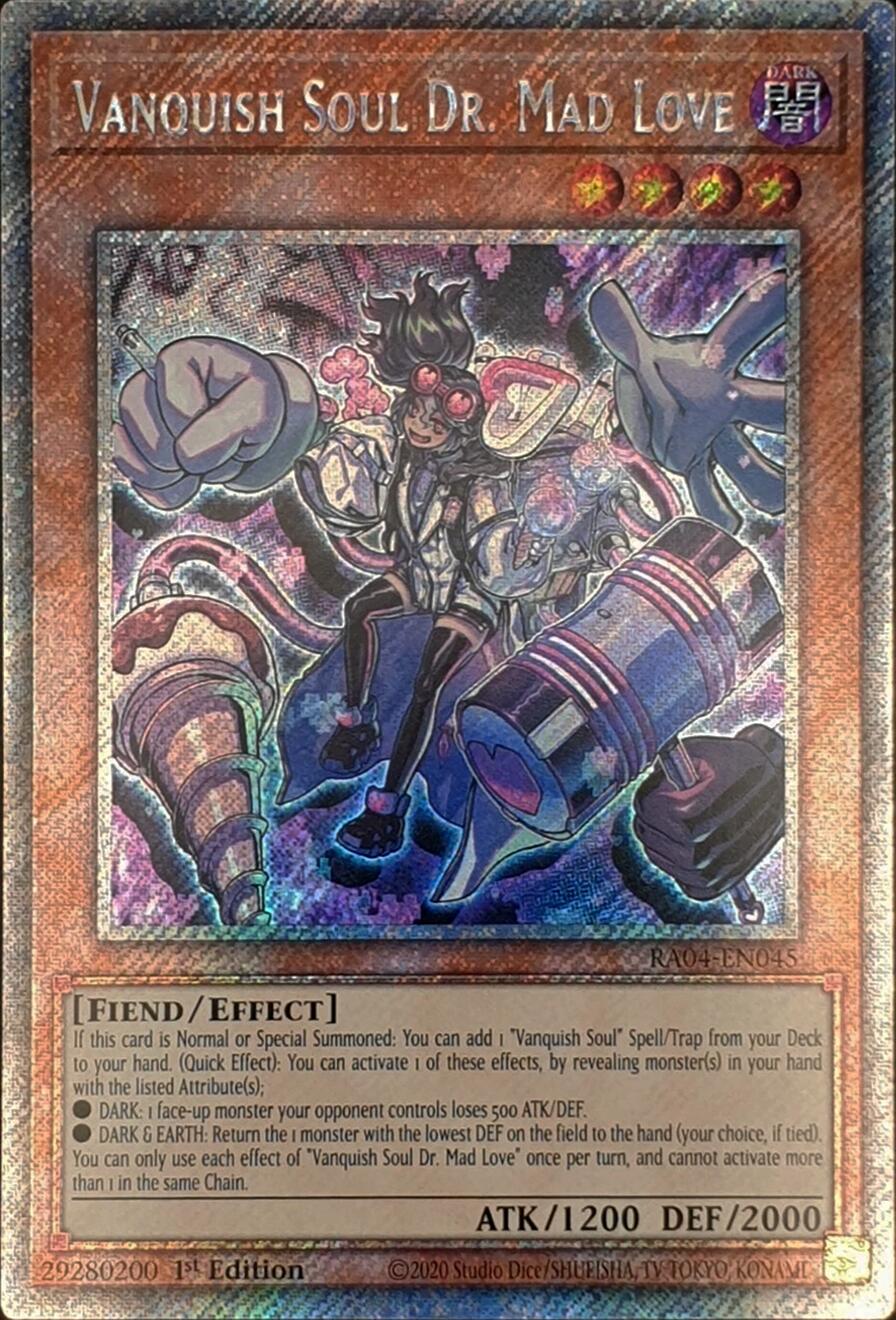 Vanquish Soul Dr. Mad Love [RA04-EN045] Platinum Secret Rare | Exor Games Truro