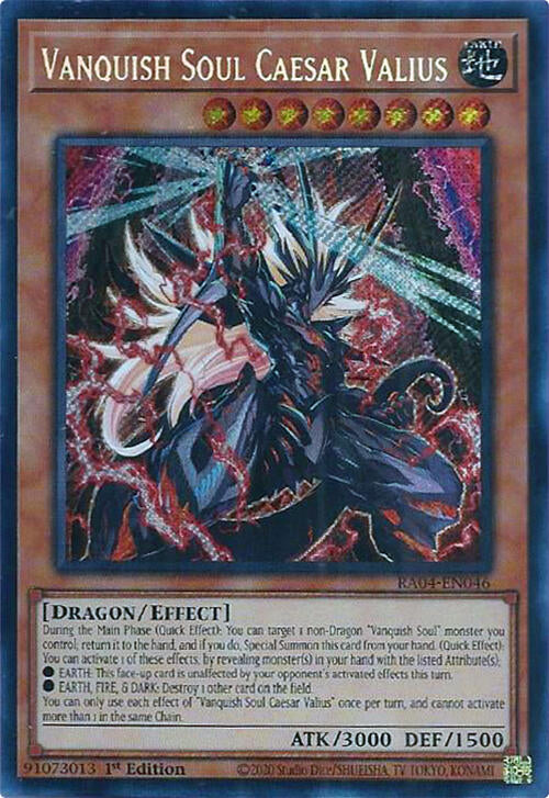 Vanquish Soul Caesar Valius [RA04-EN046] Secret Rare | Exor Games Truro