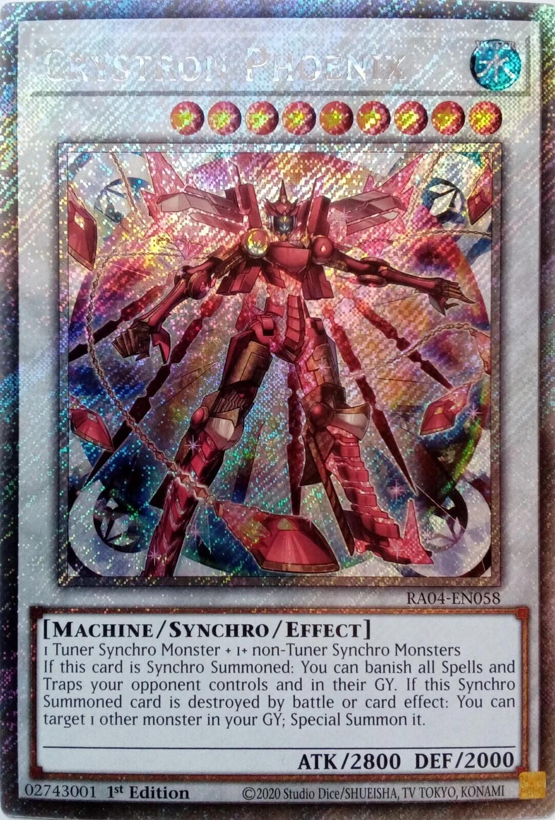 Crystron Phoenix [RA04-EN058] Platinum Secret Rare | Exor Games Truro
