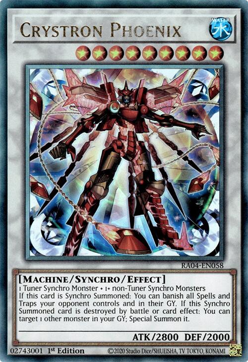 Crystron Phoenix [RA04-EN058] Prismatic Ultimate Rare | Exor Games Truro