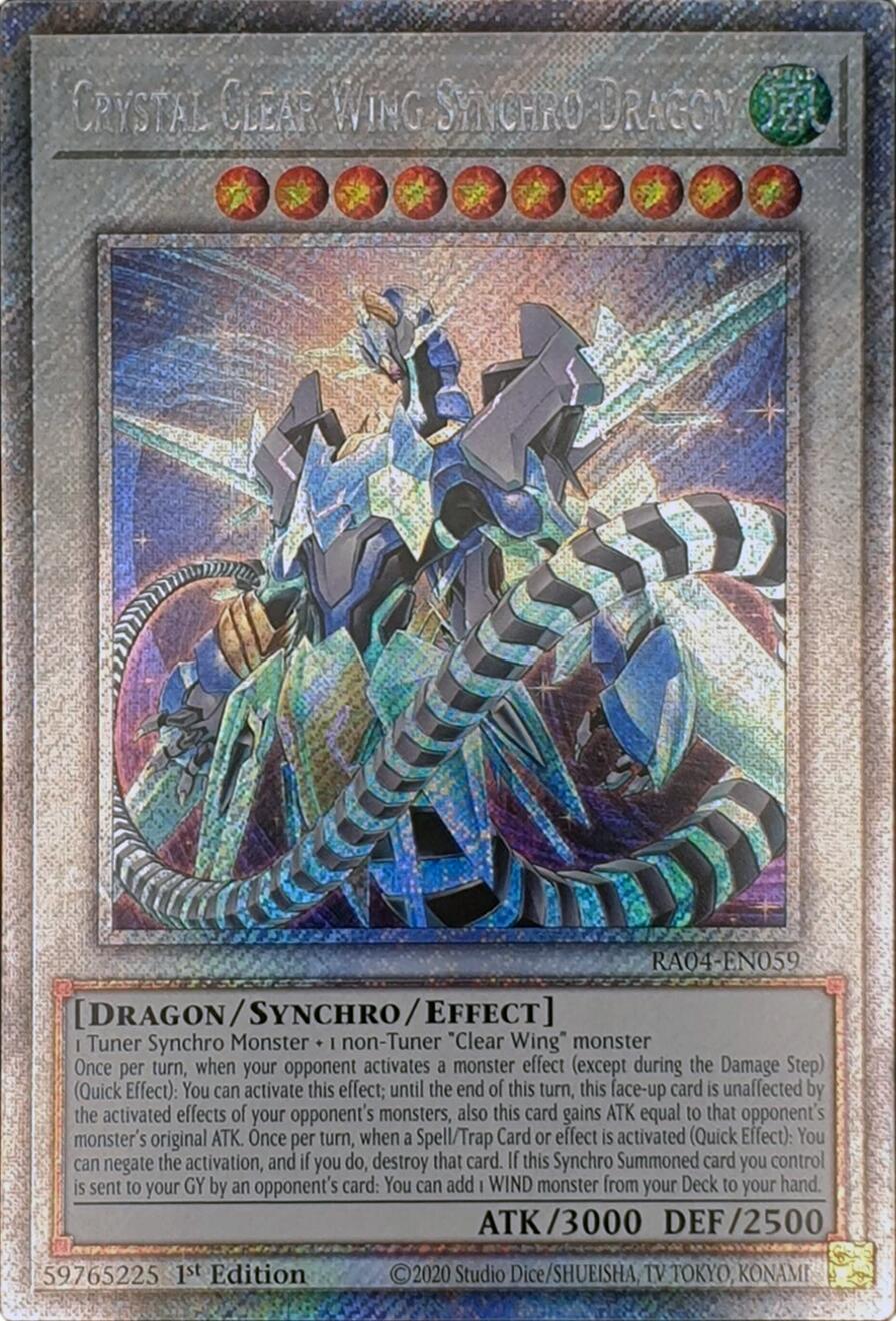 Crystal Clear Wing Synchro Dragon [RA04-EN059] Platinum Secret Rare | Exor Games Truro