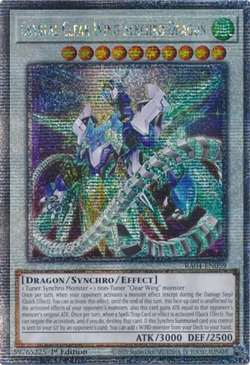 Crystal Clear Wing Synchro Dragon [RA04-EN059] Quarter Century Secret Rare | Exor Games Truro