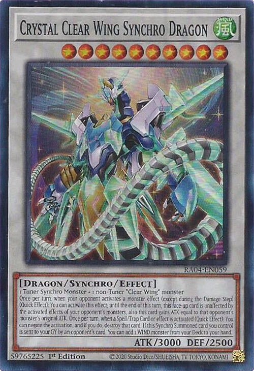 Crystal Clear Wing Synchro Dragon [RA04-EN059] Super Rare | Exor Games Truro