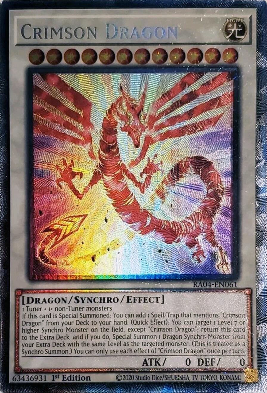 Crimson Dragon (card) [RA04-EN061] Prismatic Collector's Rare | Exor Games Truro