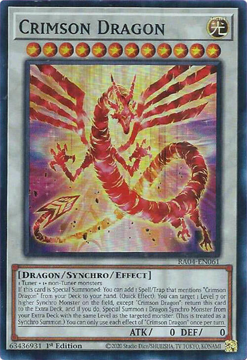 Crimson Dragon (card) [RA04-EN061] Super Rare | Exor Games Truro