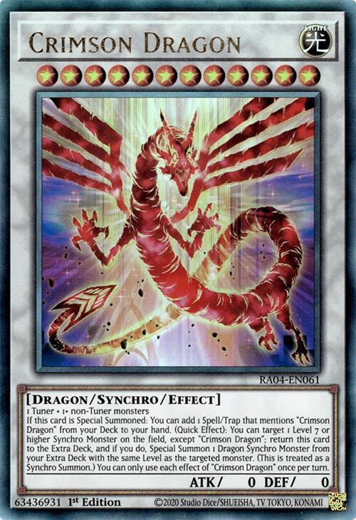Crimson Dragon (card) [RA04-EN061] Prismatic Ultimate Rare | Exor Games Truro
