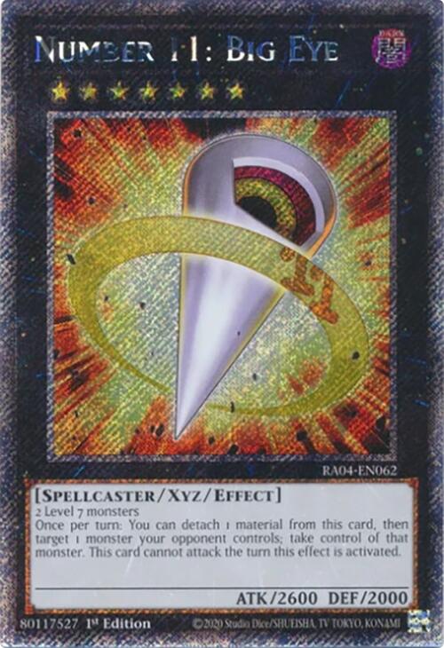 Number 11: Big Eye [RA04-EN062] Platinum Secret Rare | Exor Games Truro