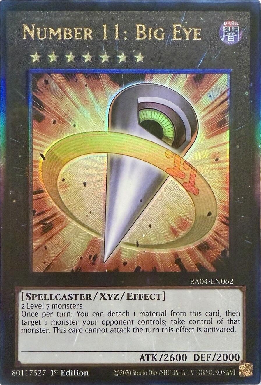 Number 11: Big Eye [RA04-EN062] Prismatic Ultimate Rare | Exor Games Truro