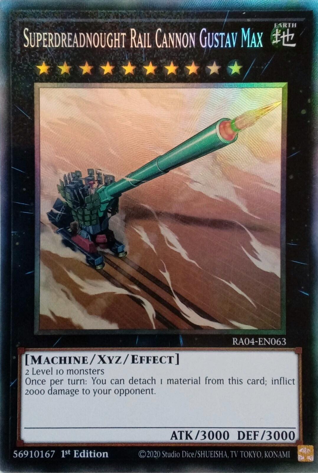 Superdreadnought Rail Cannon Gustav Max [RA04-EN063] Prismatic Collector's Rare | Exor Games Truro