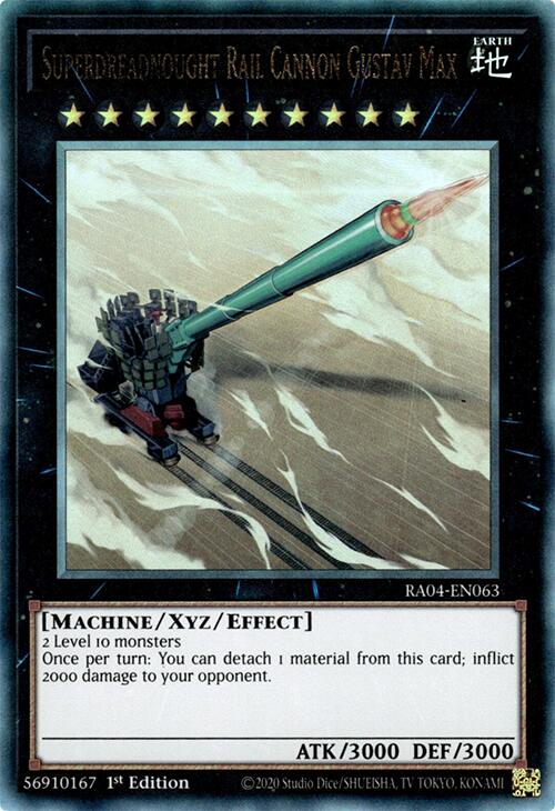 Superdreadnought Rail Cannon Gustav Max [RA04-EN063] Prismatic Ultimate Rare | Exor Games Truro