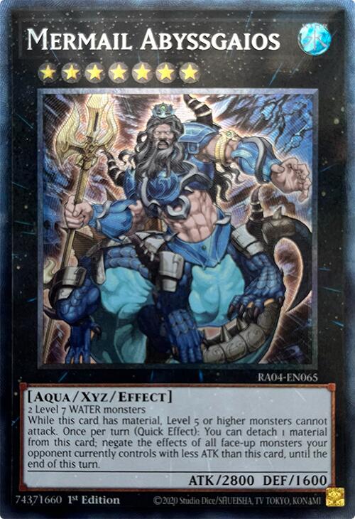 Mermail Abyssgaios [RA04-EN065] Prismatic Collector's Rare | Exor Games Truro