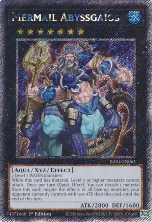 Mermail Abyssgaios [RA04-EN065] Platinum Secret Rare | Exor Games Truro