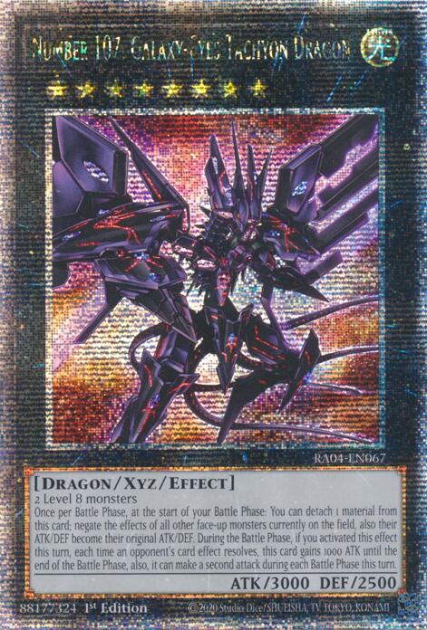 Number 107: Galaxy-Eyes Tachyon Dragon [RA04-EN067] Quarter Century Secret Rare | Exor Games Truro