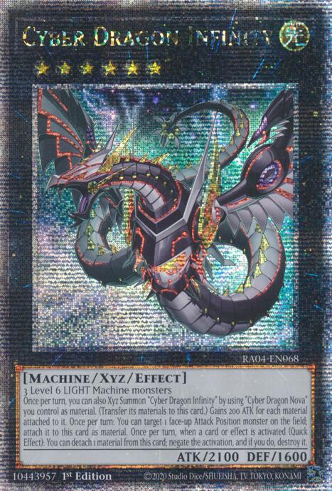 Cyber Dragon Infinity (Alternate Art) [RA04-EN068] Quarter Century Secret Rare | Exor Games Truro