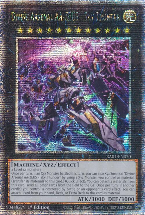 Divine Arsenal AA-ZEUS - Sky Thunder (New Art) [RA04-EN070] Quarter Century Secret Rare | Exor Games Truro