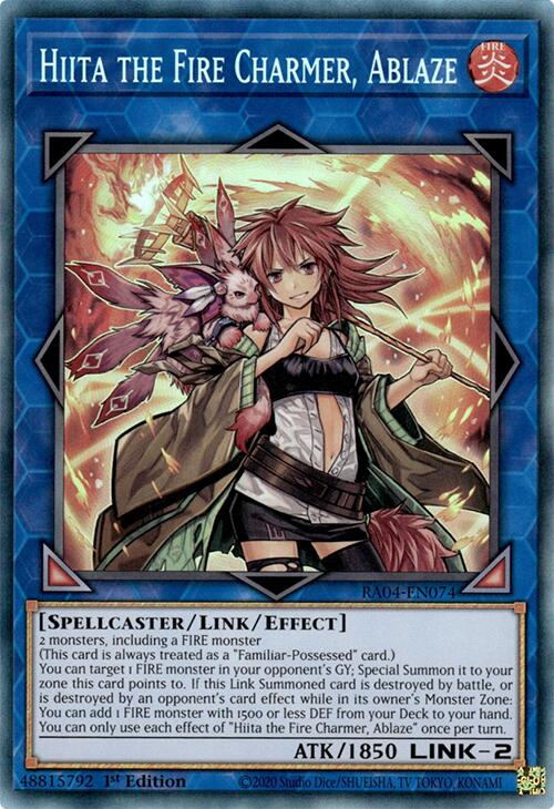 Hiita the Fire Charmer, Ablaze [RA04-EN074] Prismatic Collector's Rare | Exor Games Truro