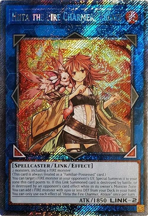 Hiita the Fire Charmer, Ablaze [RA04-EN074] Platinum Secret Rare | Exor Games Truro