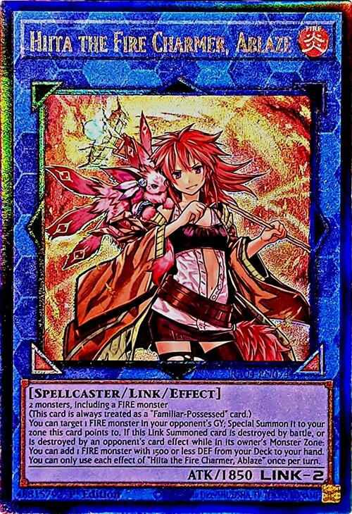 Hiita the Fire Charmer, Ablaze [RA04-EN074] Prismatic Ultimate Rare | Exor Games Truro