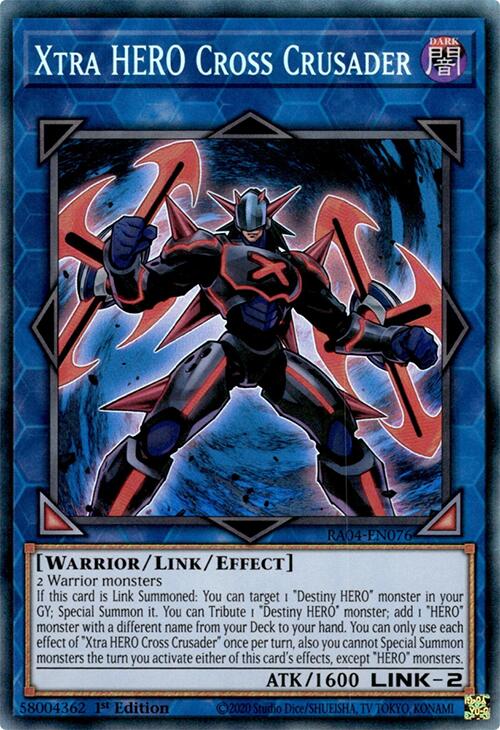 Xtra HERO Cross Crusader [RA04-EN076] Prismatic Collector's Rare | Exor Games Truro
