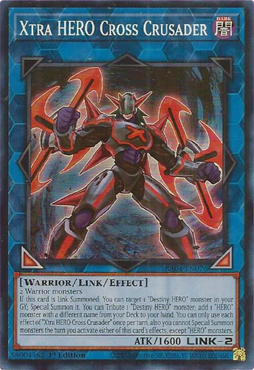 Xtra HERO Cross Crusader [RA04-EN076] Super Rare | Exor Games Truro