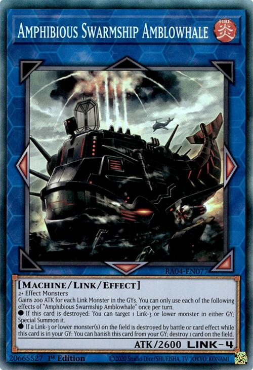 Amphibious Swarmship Amblowhale [RA04-EN077] Prismatic Collector's Rare | Exor Games Truro