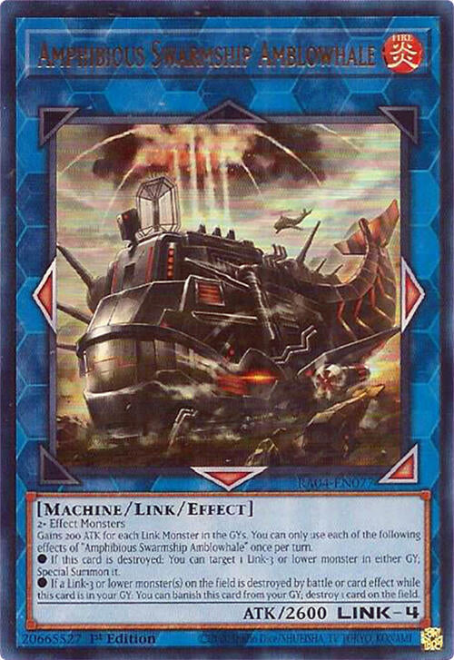 Amphibious Swarmship Amblowhale [RA04-EN077] Ultra Rare | Exor Games Truro