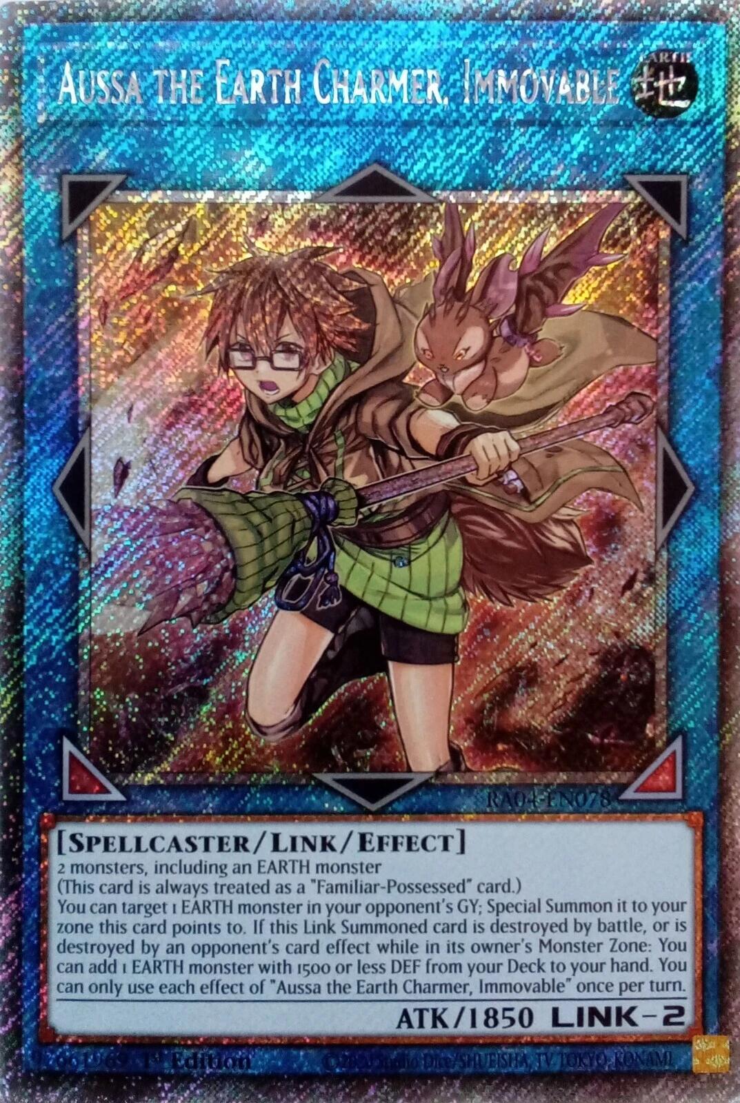 Aussa the Earth Charmer, Immovable [RA04-EN078] Platinum Secret Rare | Exor Games Truro