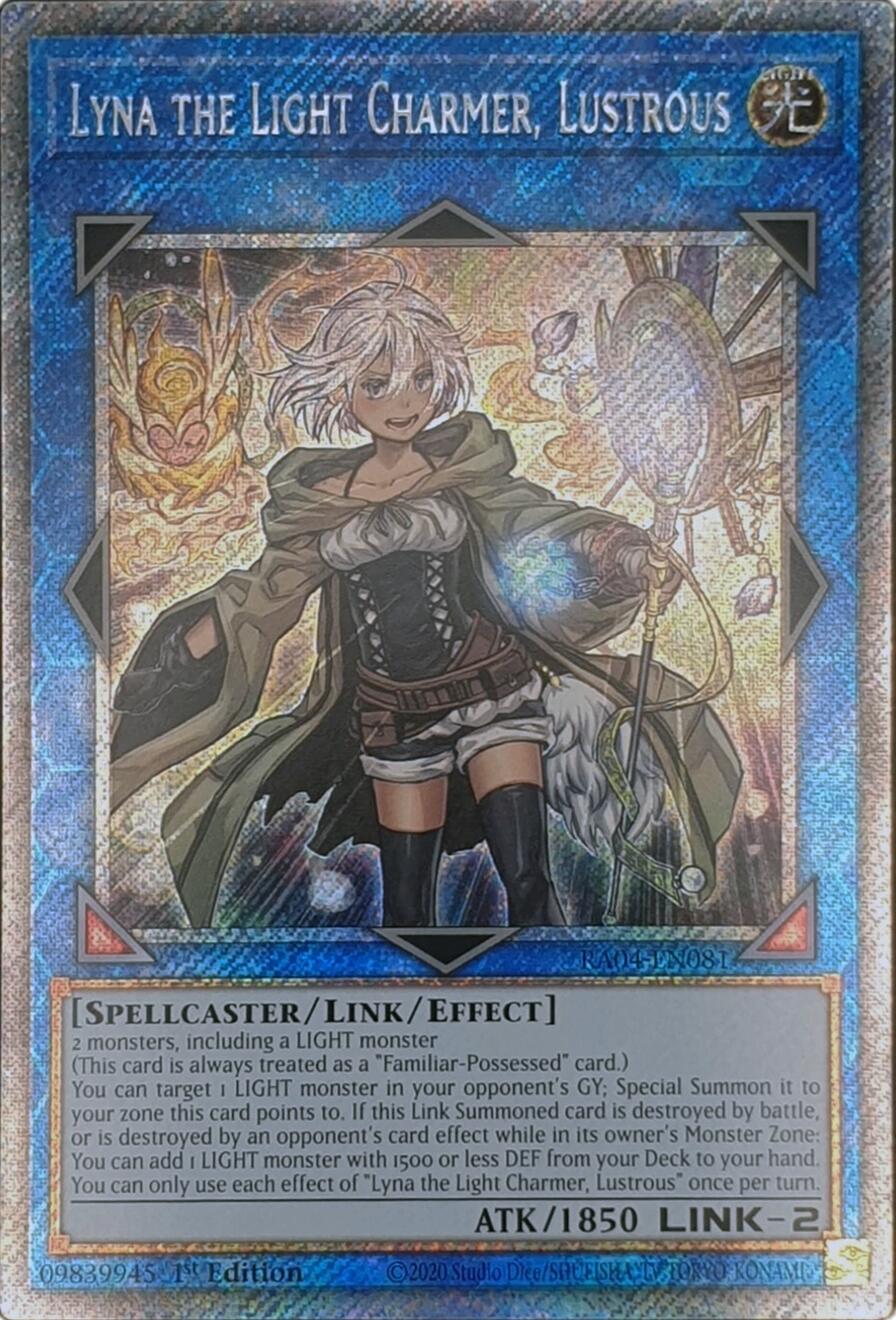 Lyna the Light Charmer, Lustrous [RA04-EN081] Platinum Secret Rare | Exor Games Truro