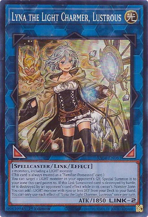 Lyna the Light Charmer, Lustrous [RA04-EN081] Super Rare | Exor Games Truro