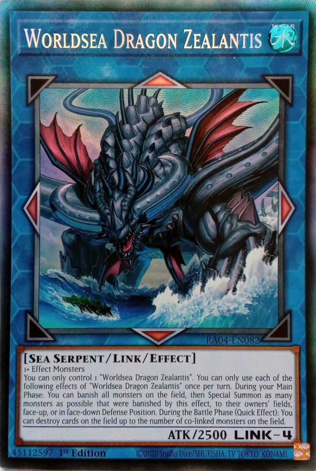 Worldsea Dragon Zealantis [RA04-EN082] Prismatic Collector's Rare | Exor Games Truro