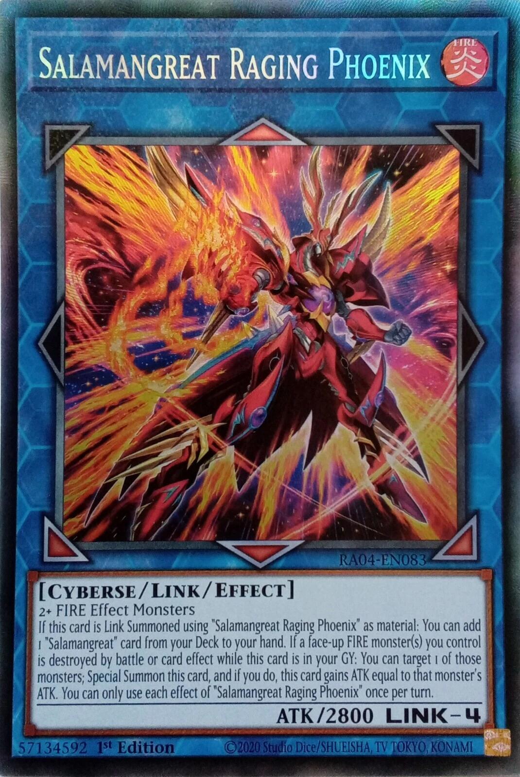 Salamangreat Raging Phoenix [RA04-EN083] Prismatic Collector's Rare | Exor Games Truro