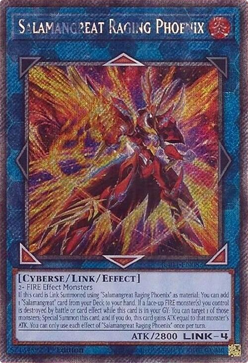 Salamangreat Raging Phoenix [RA04-EN083] Platinum Secret Rare | Exor Games Truro