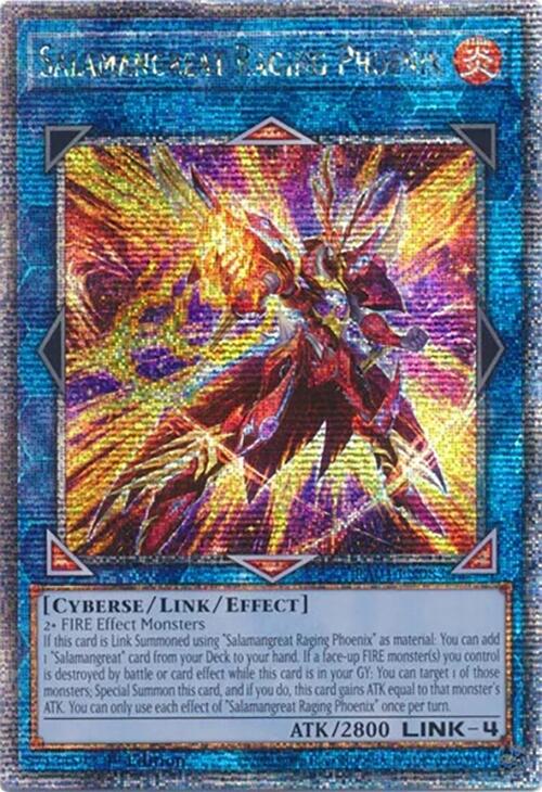 Salamangreat Raging Phoenix [RA04-EN083] Quarter Century Secret Rare | Exor Games Truro