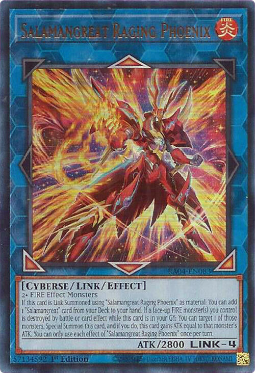 Salamangreat Raging Phoenix [RA04-EN083] Ultra Rare | Exor Games Truro