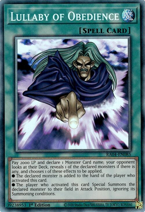 Lullaby of Obedience [RA04-EN085] Prismatic Collector's Rare | Exor Games Truro