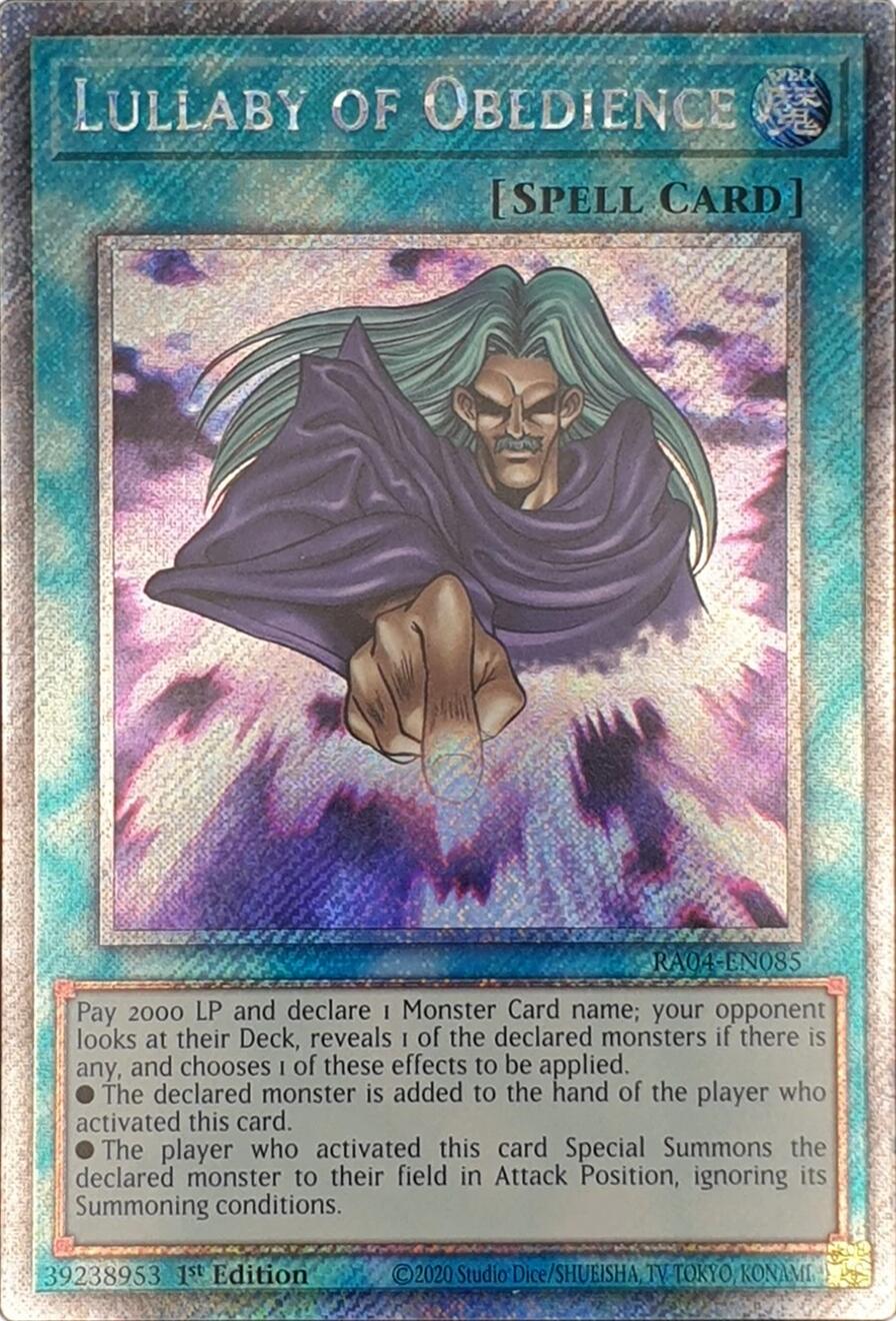 Lullaby of Obedience [RA04-EN085] Platinum Secret Rare | Exor Games Truro