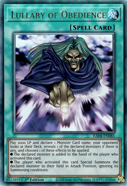 Lullaby of Obedience [RA04-EN085] Prismatic Ultimate Rare | Exor Games Truro