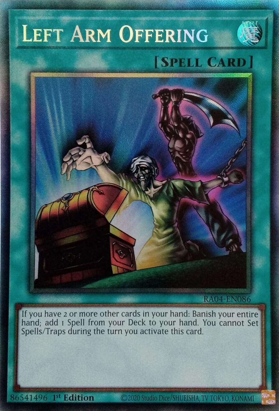 Left Arm Offering [RA04-EN086] Prismatic Collector's Rare | Exor Games Truro
